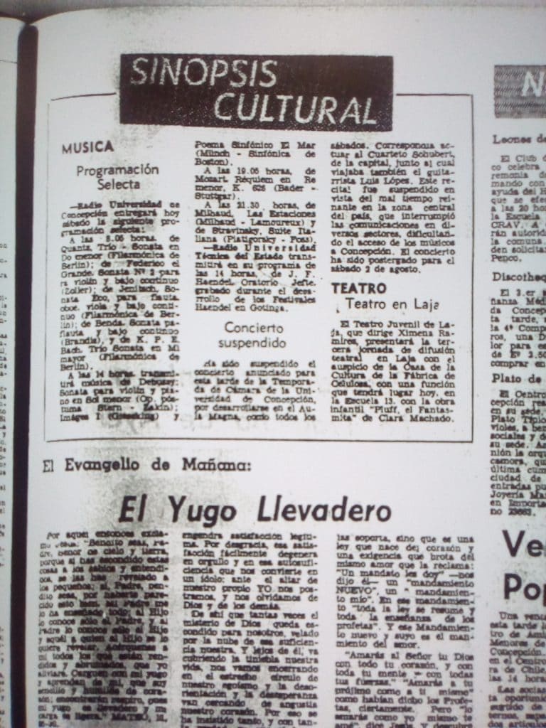 1975 - Teatro Juvenil de Laja - El Sur 5 de julio