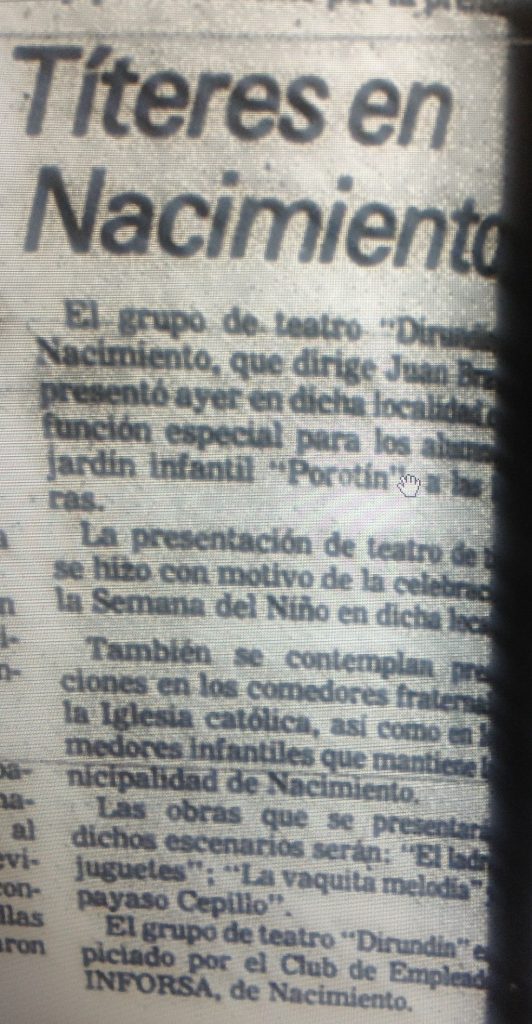 1981 - Dirundín - El Sur 24 de octubre