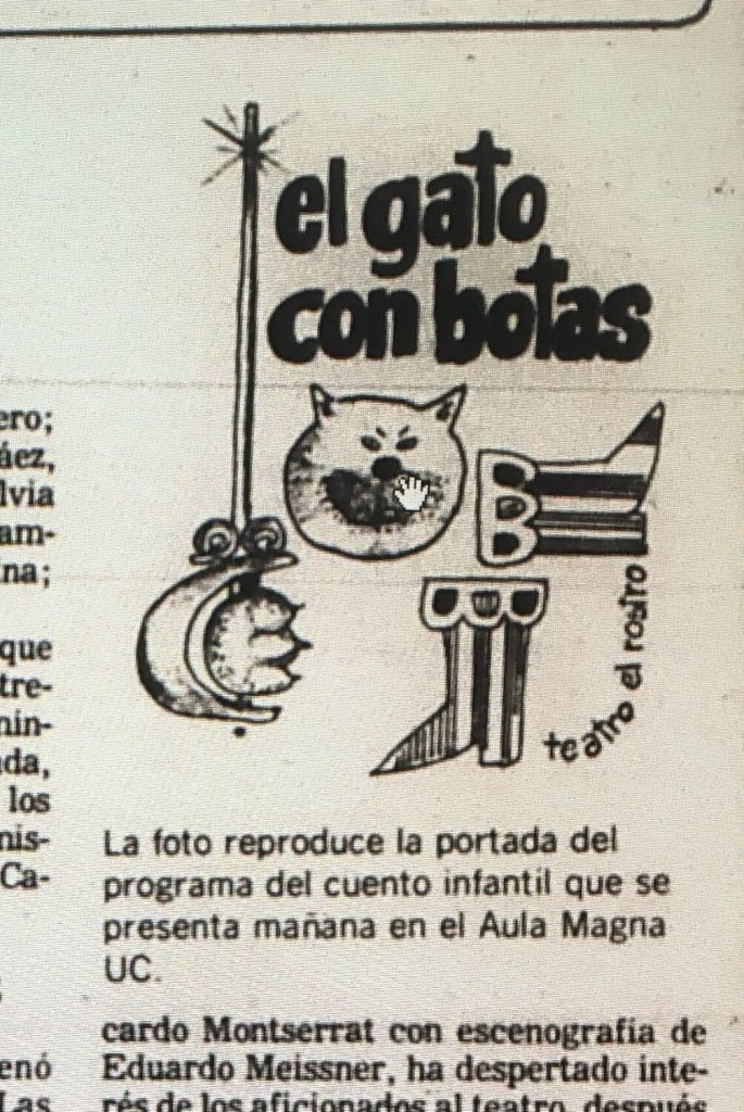 1983 - El gato con botas - portada programa de mano