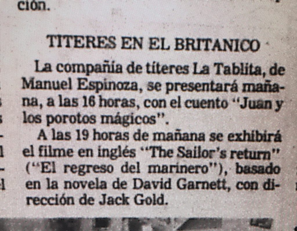 1983 - Juan y los porotos mágicos - El Sur 19 de abril