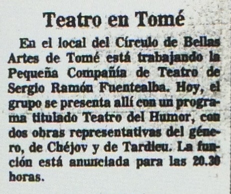 1986 - Teatro del humor - El Sur 14 de marzo