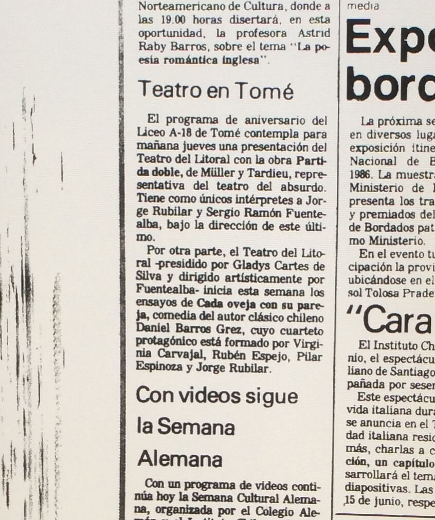 1987 - Partida doble - El Sur 27 de mayo