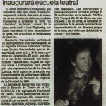 1984 - Humberto Duvauchelle inaugurará Escuela Teatral - El Sur 23 de diciembre