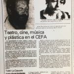 1987 - Teatro cine música y plástica en el CEFA - El Sur