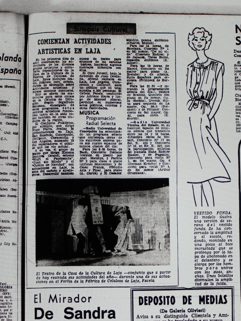 1976 - Grupo de teatro de la Casa de la cultura de Laja - El Sur 15 de marzo