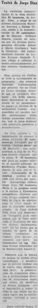1979 - El Locutorio - La discusión 23 de diciembre - Biblioteca Nacional