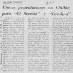 1981 - El secreto - Carolina - La Discusión 17 de noviembre - Biblioteca Nacional