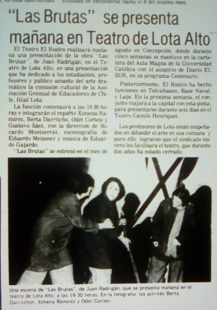 1982 - Las brutas - El Sur 28 de noviembre