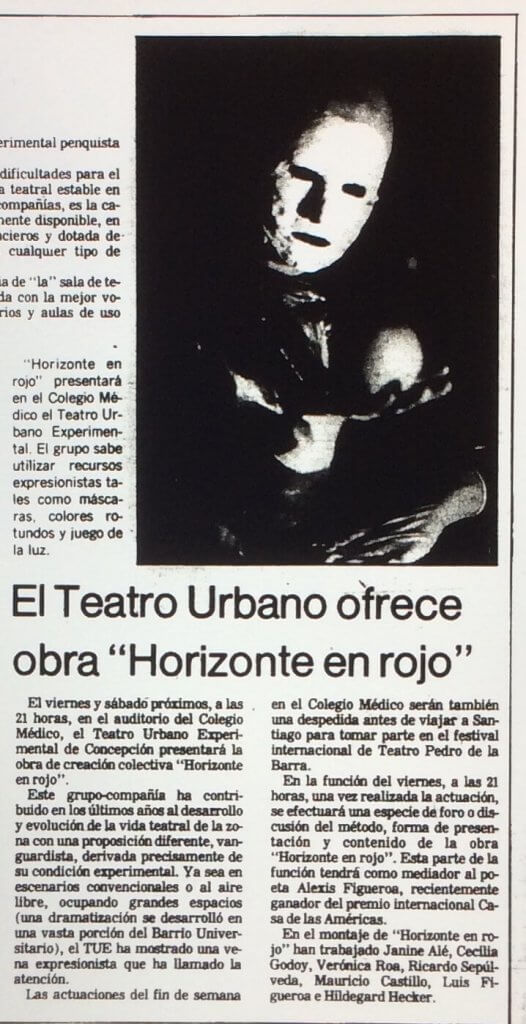 1986 - Horizonte en rojo - El Sur 12 de junio