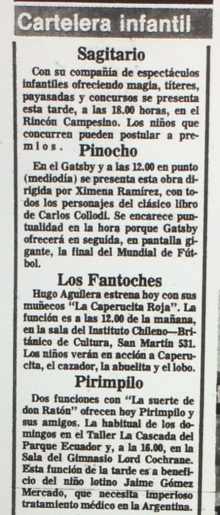 1986 - La suerte de don ratón - El Sur 29 de junio