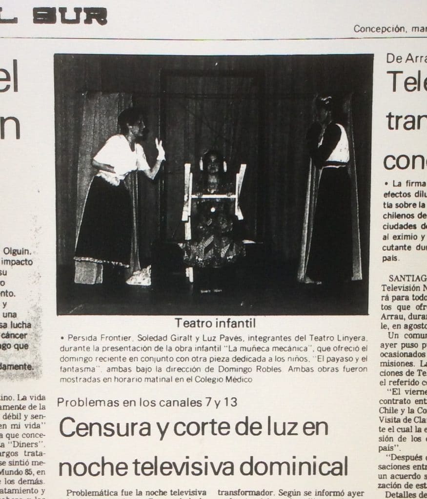 1987 - La muñeca mecánica - El payaso y el fantasma- El Sur 28 de julio