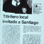 1988 - Titiritero local invitado a Santiago - El Sur 20 de agosto