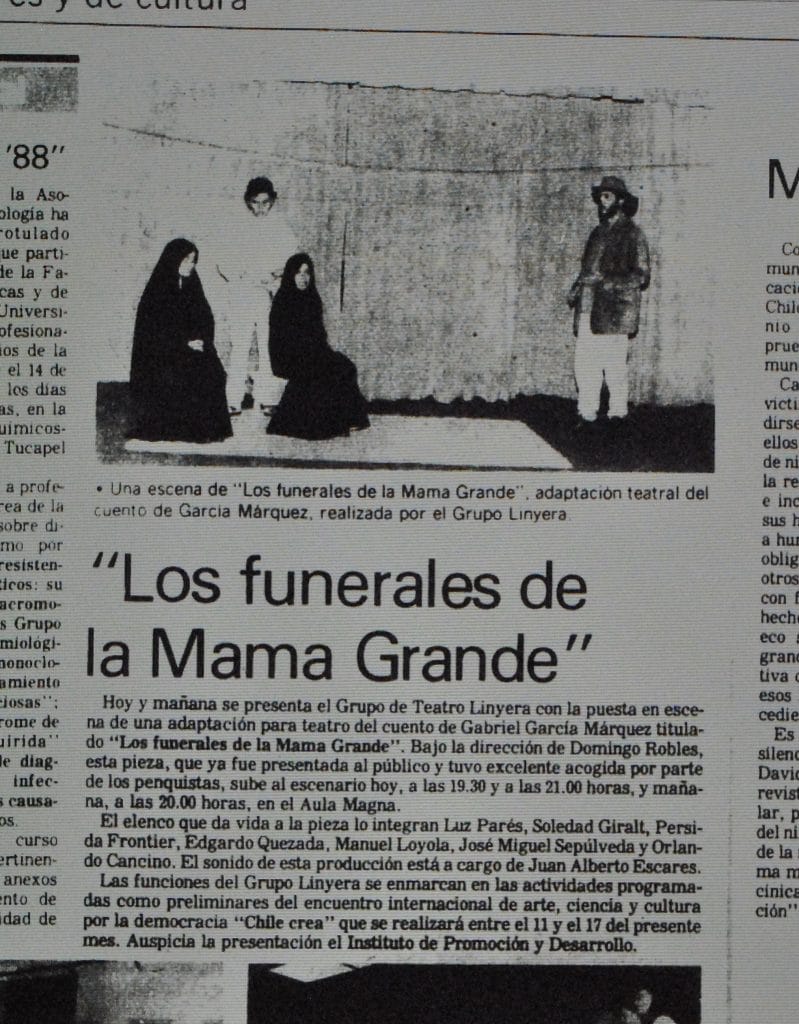 1988 - Los funerales de Mama Grande - El Sur 9 de julio